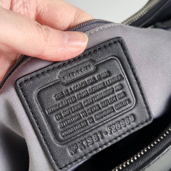 Coach Black Peyton Leather Jordan Satchel Tote I Authentic - Picture 3 of 17